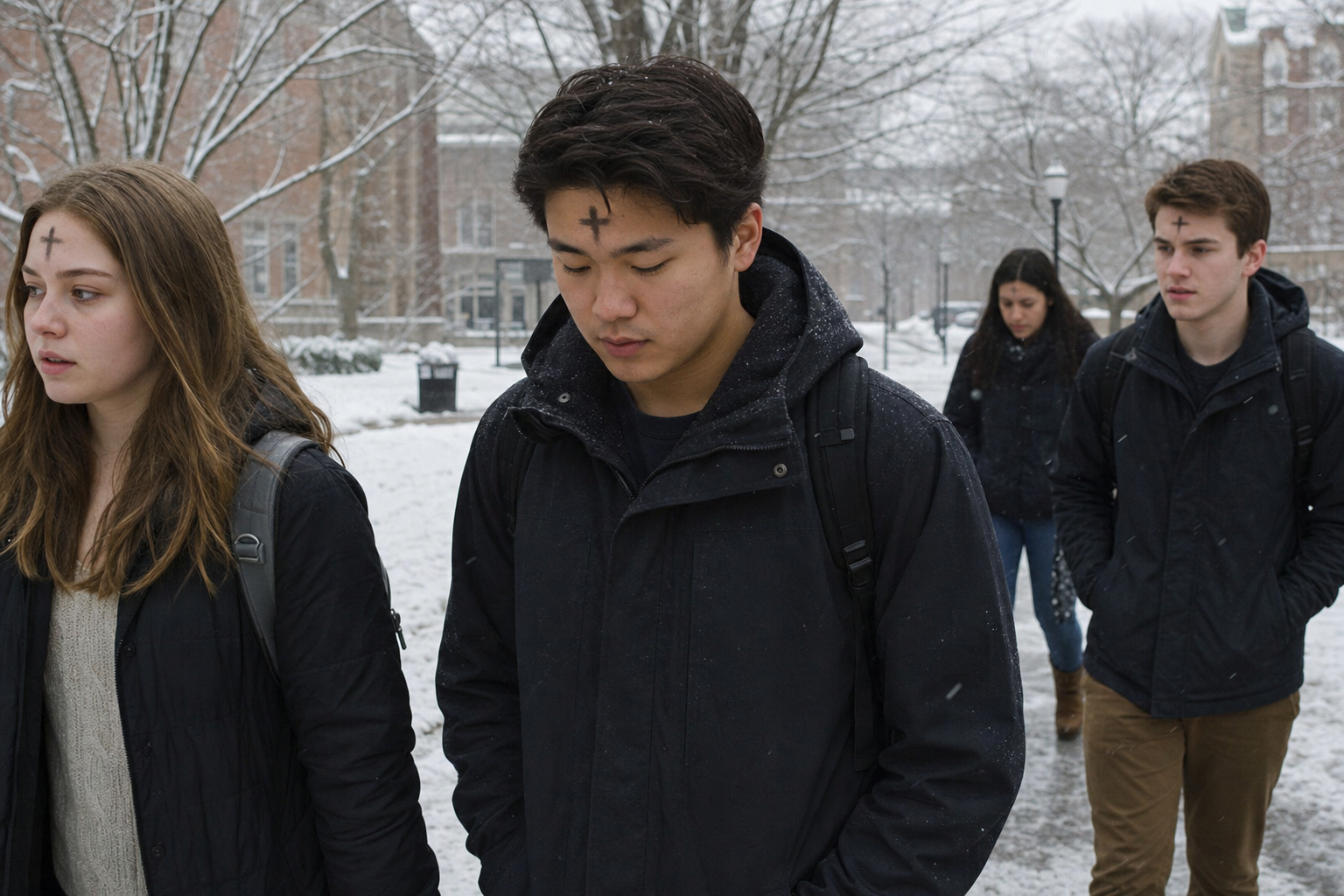 Ash Wednesday on the mall