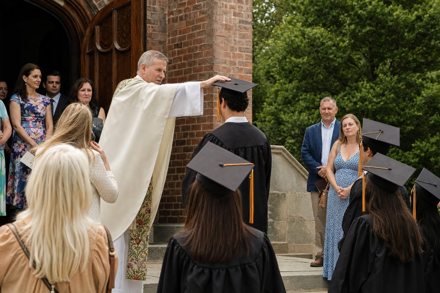 Blessing the graduates