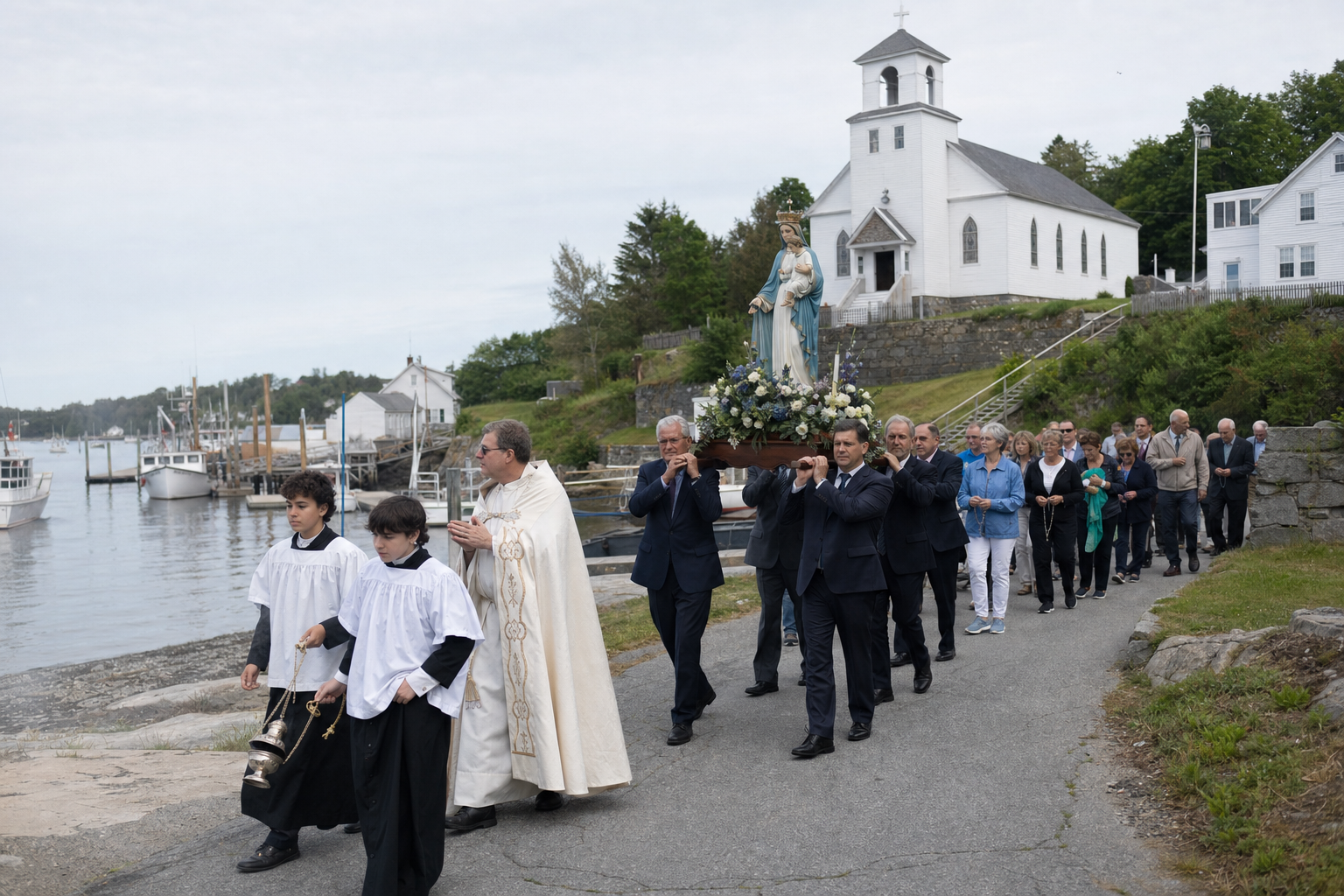Our Lady carried down to the wharf at the Festa