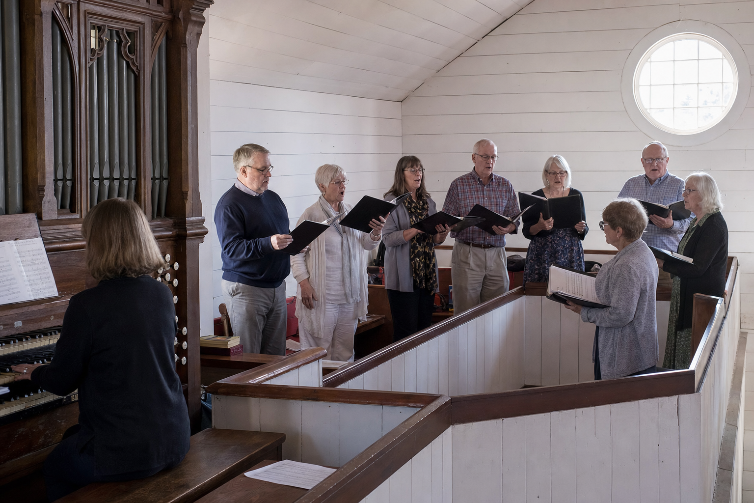 The choir at the 10:30